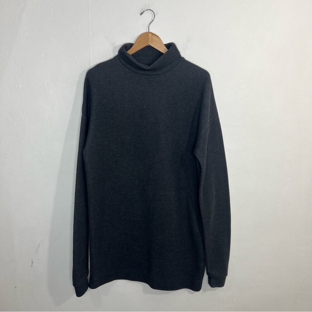 COS Turtleneck Oversized Sweatshirt Gray Long Sleeve Tunic Dress Size Small